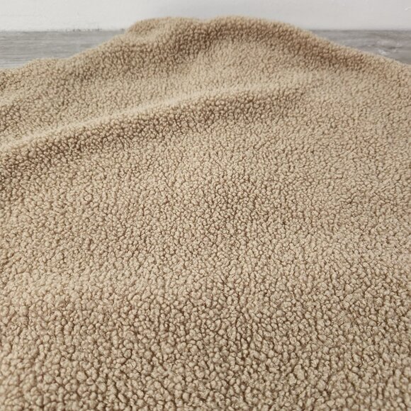 Bailey 44 Tan Sherpa Oversized Cropped Funnel Neck Pullover 1/2 Zip Women's XL - Picture 11 of 13